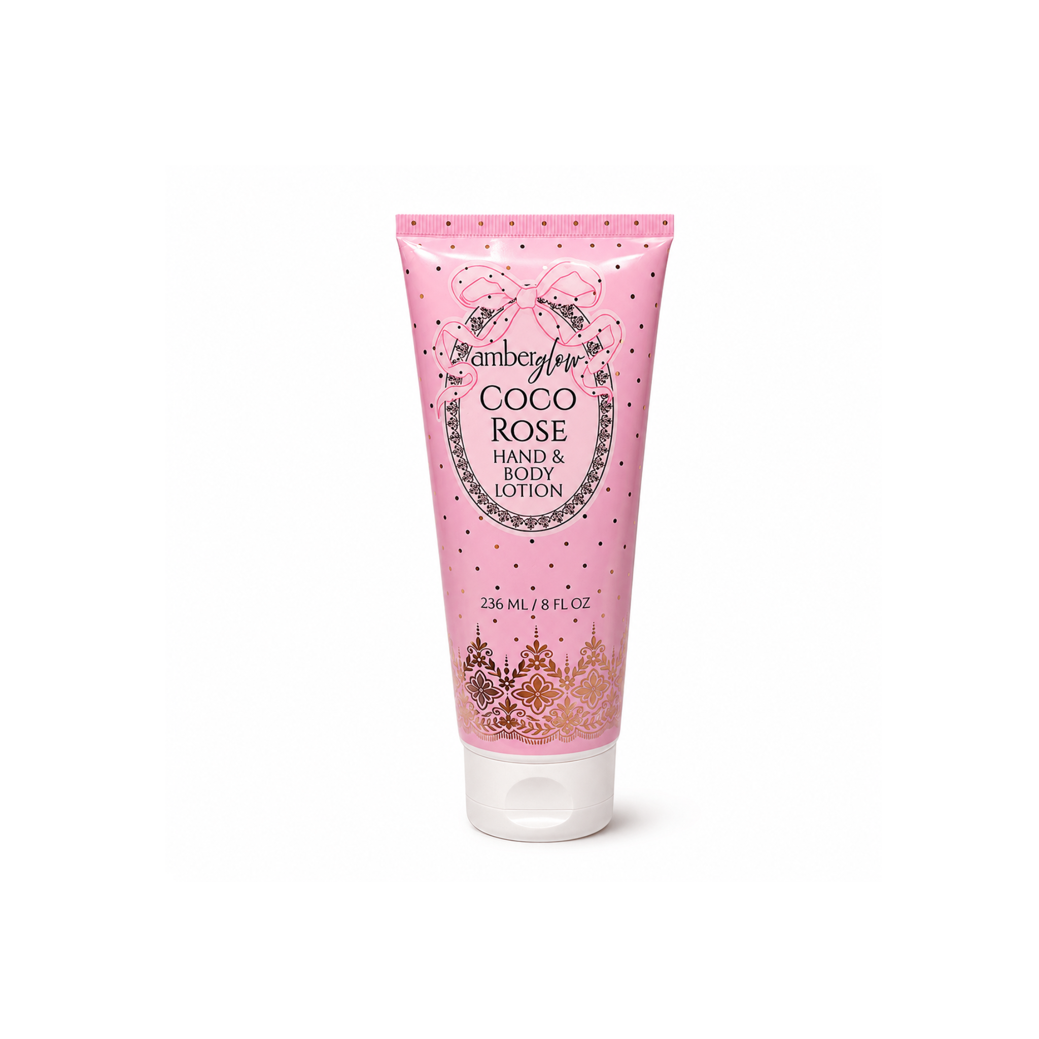 Amber Glow Coco Rose Hand & Body Lotion | Crema Corporal Hidratante 236 ml
