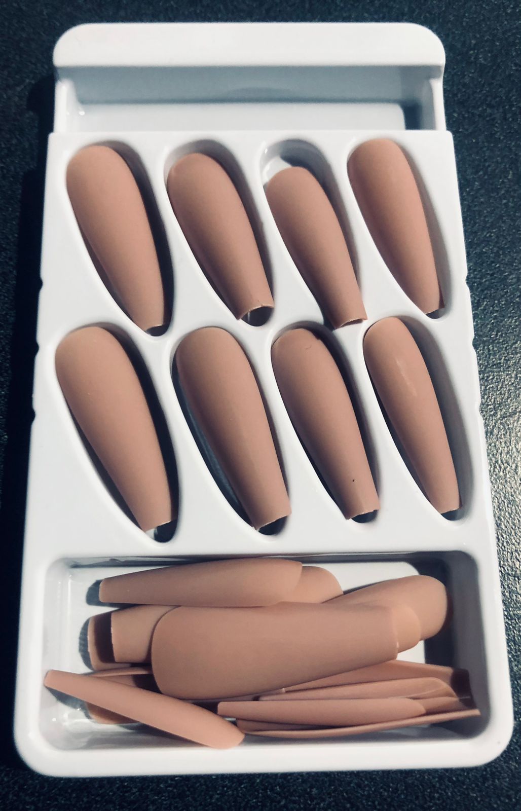 Uñas Press On estilo "Coffin" Tonos Mate