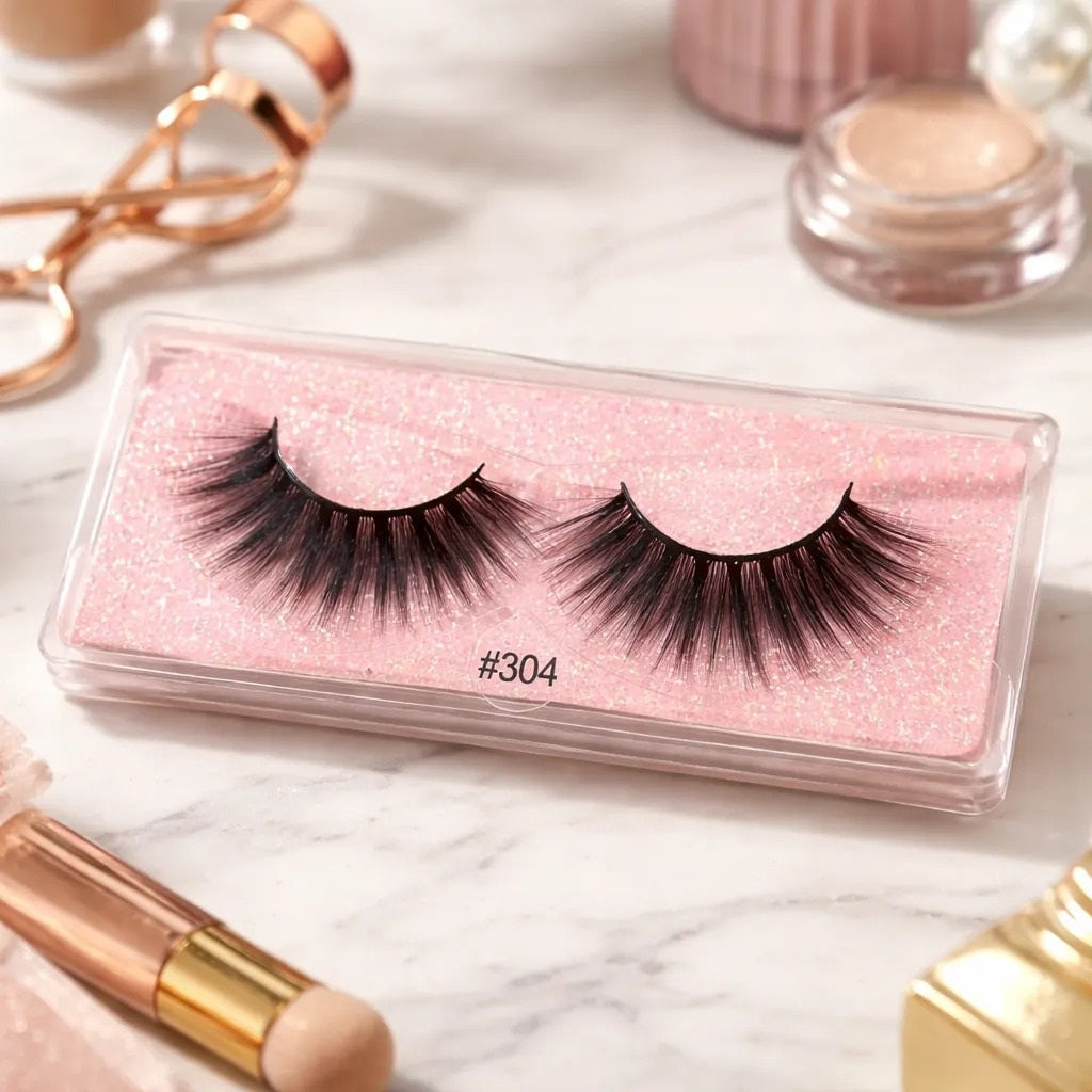 Pestañas Postizas 3D Mink (Fibras Sintéticas)