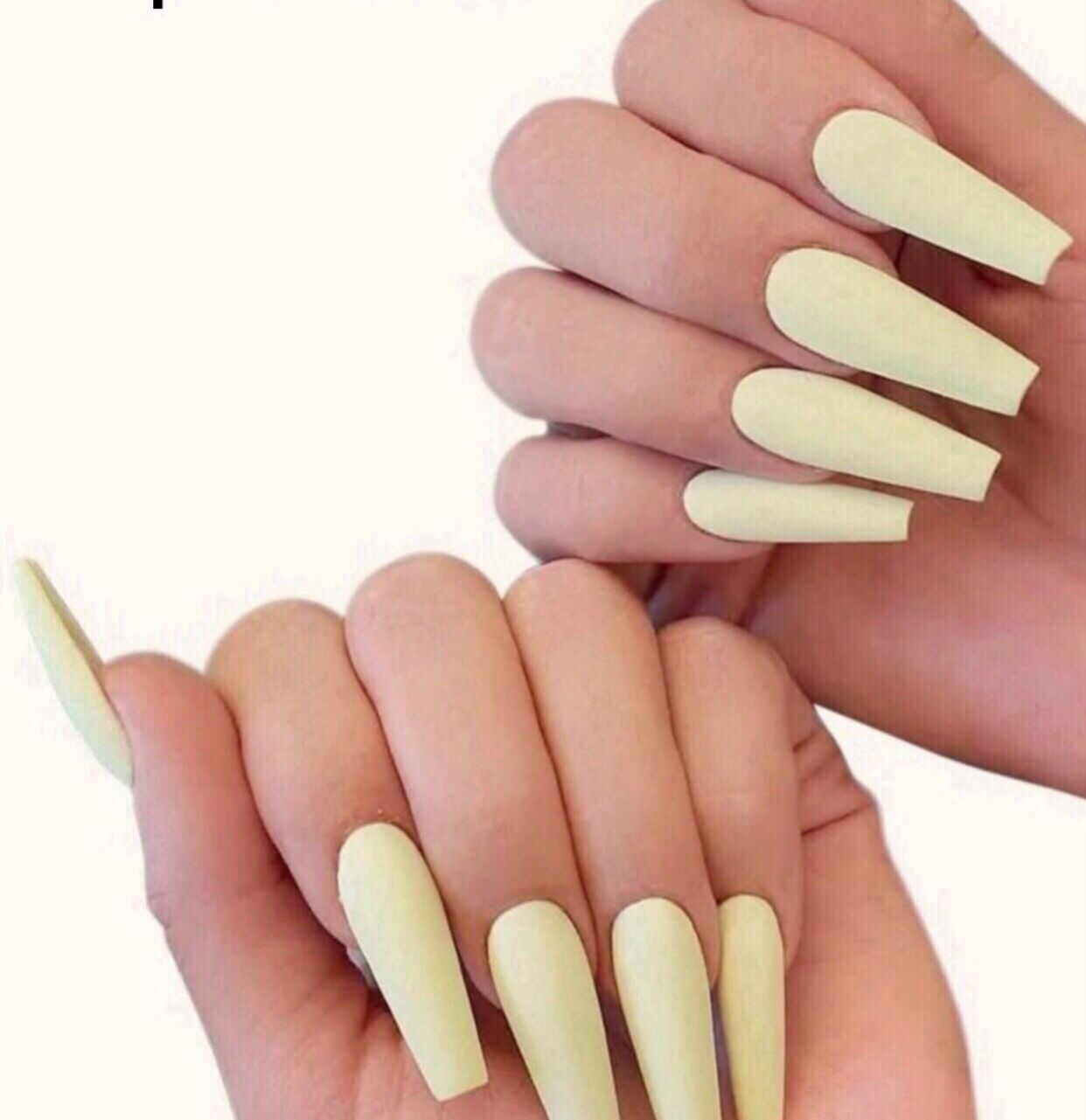 Uñas Press On estilo "Coffin" Tonos Mate