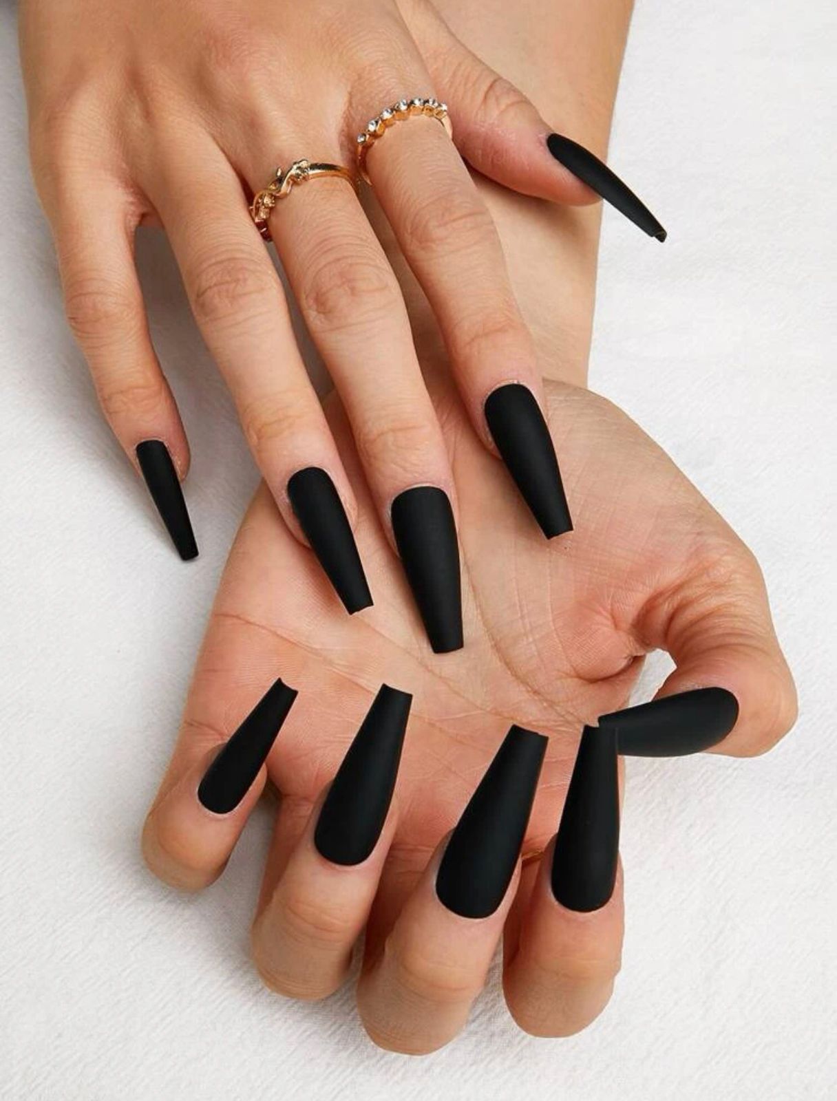 Uñas Press On estilo "Coffin" Tonos Mate