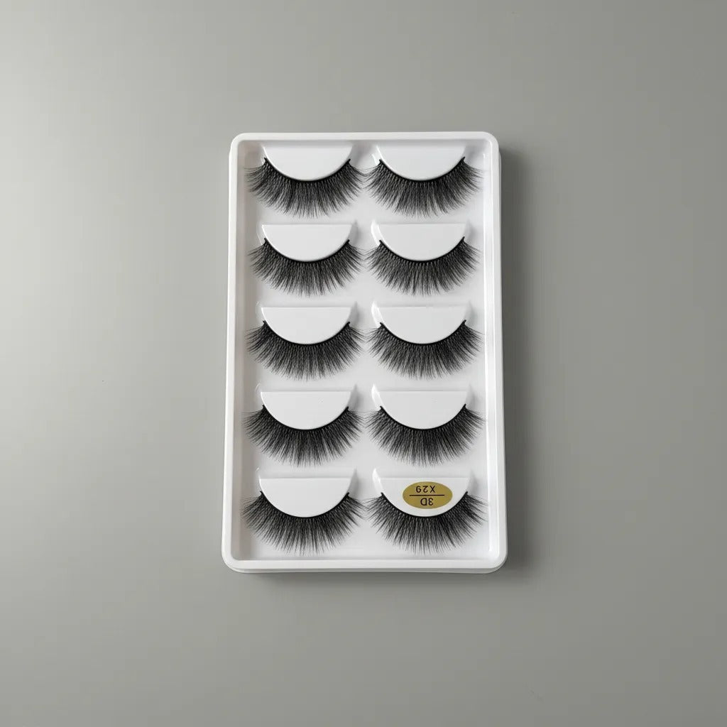 Pestañas Efecto 3D o "Visión Sintético" Set de 5 Pares