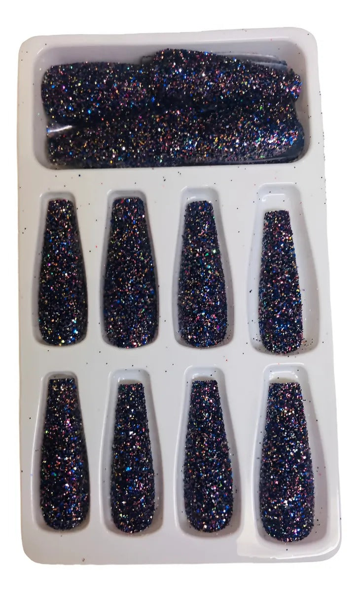 Uñas Press On Modelo 11 Púrpura