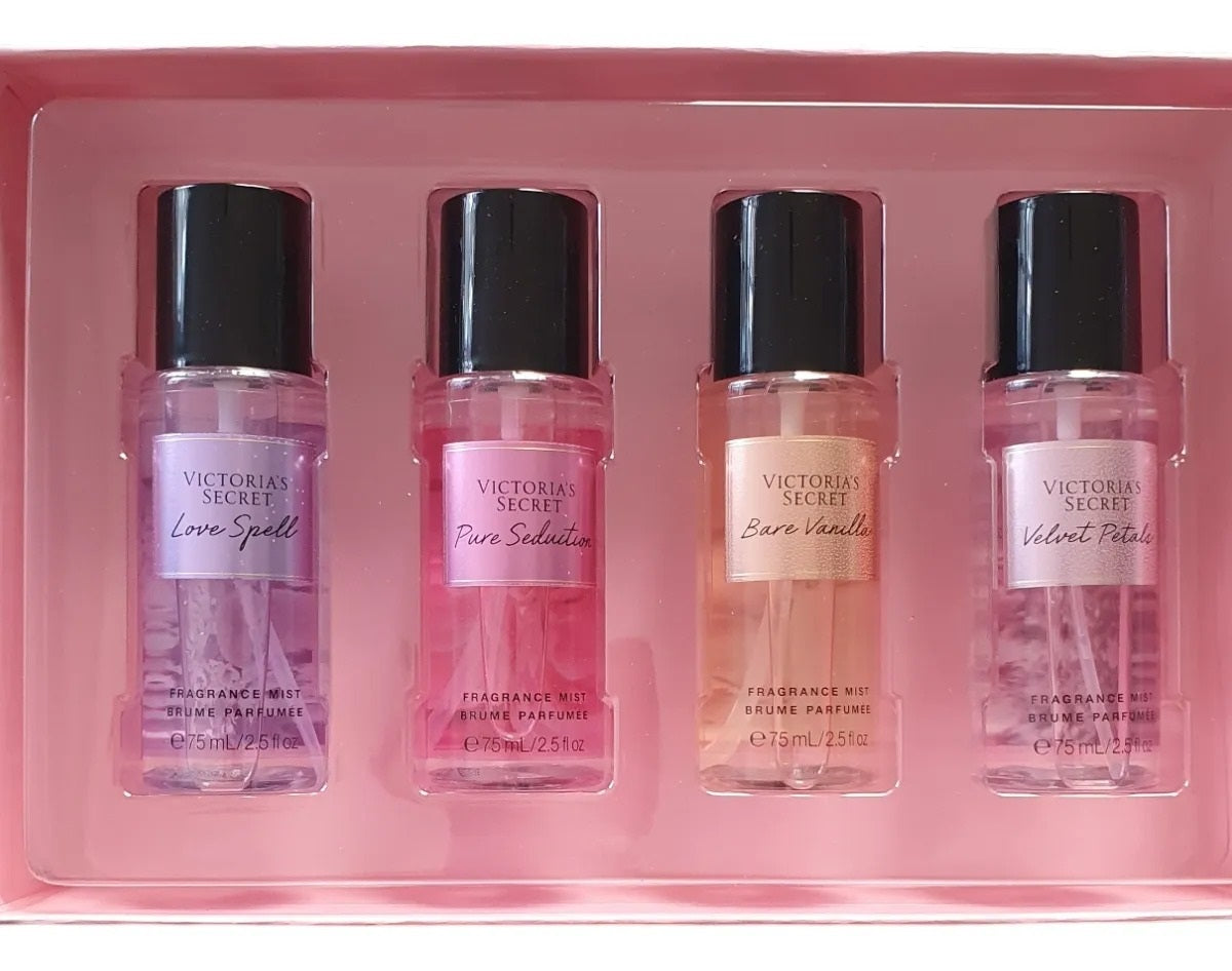 Set de Regalo de 4 mini mist Victoria´s Secret